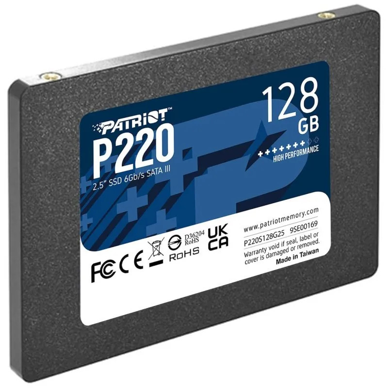Disque SSD Patriot P220 128GB SATA III 2.5" - R 550 / W 500