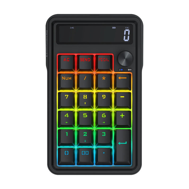 Clavier NumPad Mécanique sans Fil REDRAGON COVE K733 RGB - Noir