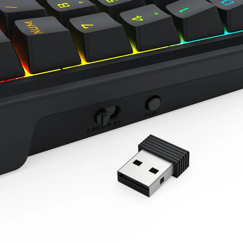 Clavier NumPad Mécanique sans Fil REDRAGON COVE K733 RGB - Noir