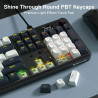 Clavier sans Fil / Bluetooth REDRAGON WYVERN LCD PRO K761 RGB - Blanc Noir