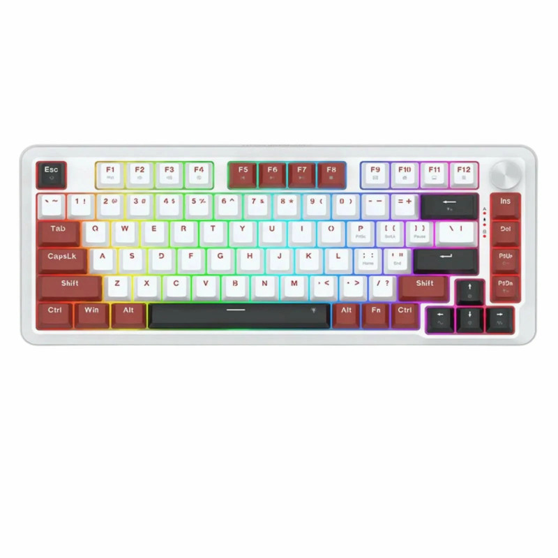 Clavier sans Fil / Bluetooth REDRAGON STORMHUNTER K721 RGB - Blanc Rouge Noir