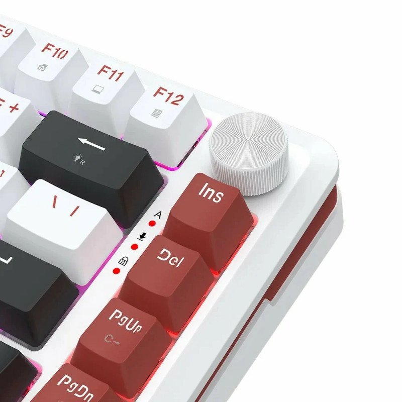 Clavier sans Fil / Bluetooth REDRAGON STORMHUNTER K721 RGB - Blanc Rouge Noir