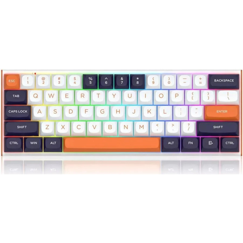 Clavier Mécanique REDRAGON FIDD RGB K683 - Blanc Noir Orangé