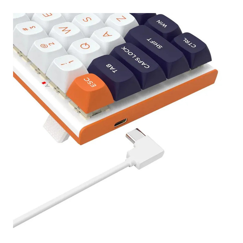 Clavier Mécanique REDRAGON FIDD RGB K683 - Blanc Noir Orangé