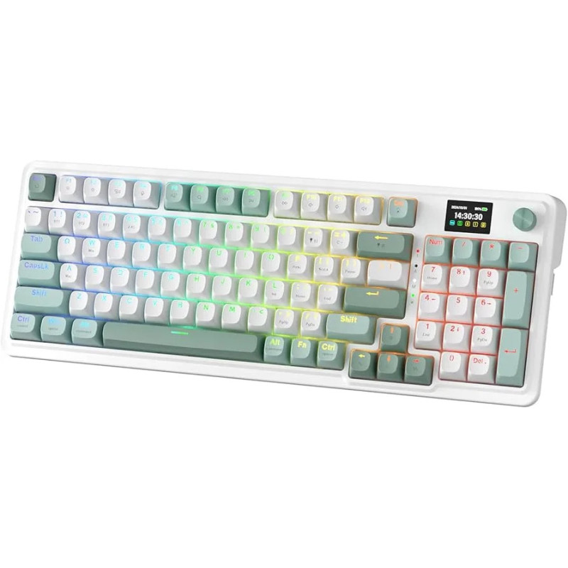 Clavier sans Fil / Bluetooth REDRAGON GALATIN PRO K719 - Blanc Vert