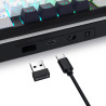 Clavier sans Fil / Bluetooth REDRAGON WILDSLASH LCD PRO K746 RGB - Blanc Noir