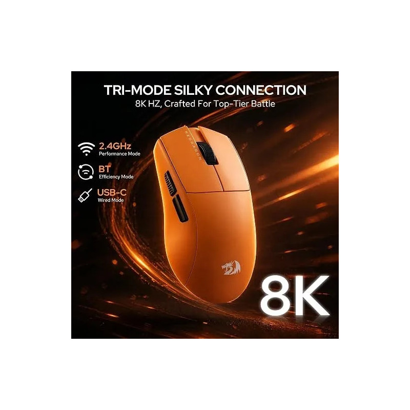Souris REDRAGON K1NG ULTRA M916-ULT - Orange Noir