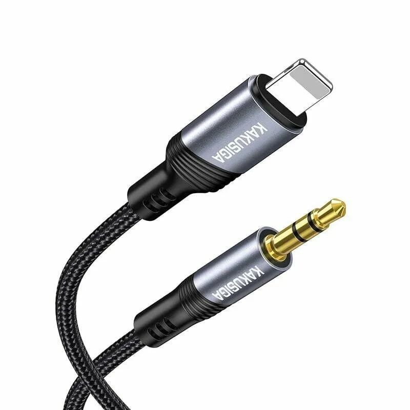 Adaptateur Cable Lightning vers Jack Male 3.5mm KAKUSIGA KSC-894 - Noir