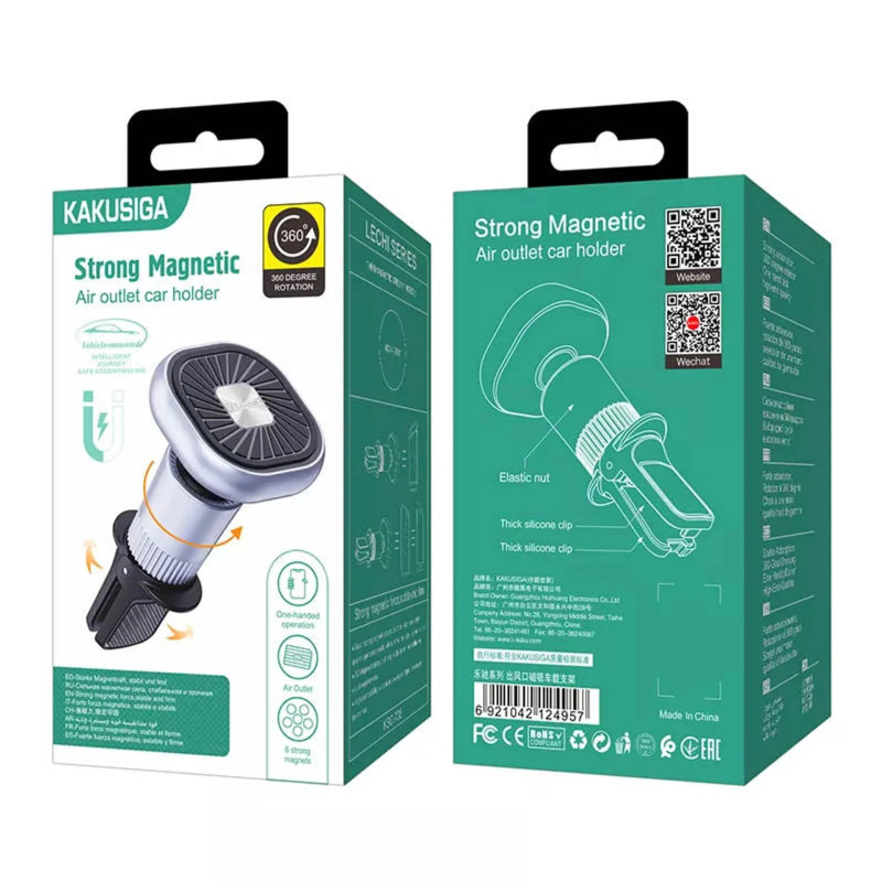 Support Voiture Magnétique KAKUSIGA KSC-736 - Noir Gris
