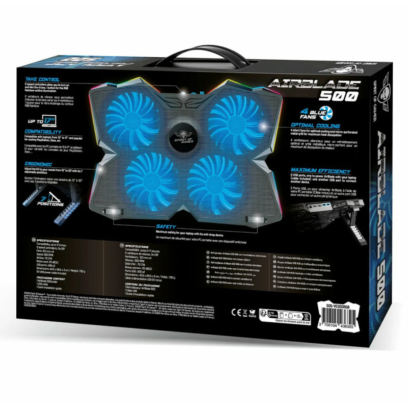 Refroidisseur SPIRIT OF GAMER Airblade 500 RGB - Noir