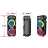 Haut Parleur Bluetooth SING-E ZQS-4272 RGB avec Microphone - Noir