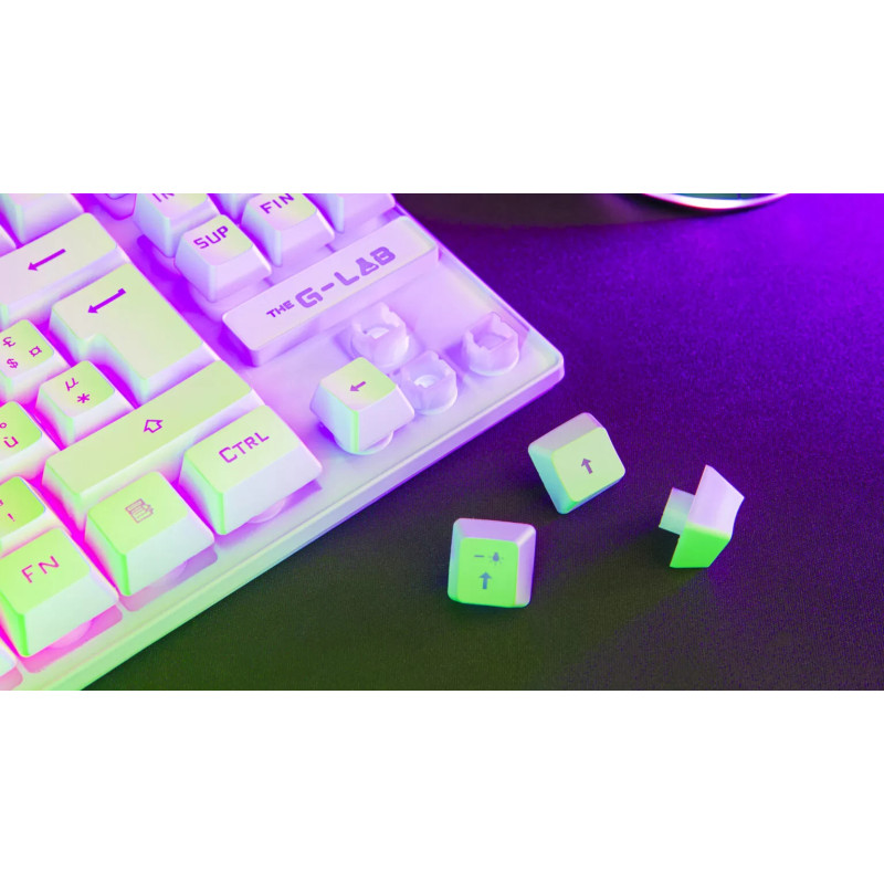 Clavier Gaming G-LAB KEYZ CAESIUM TKL - Blanc