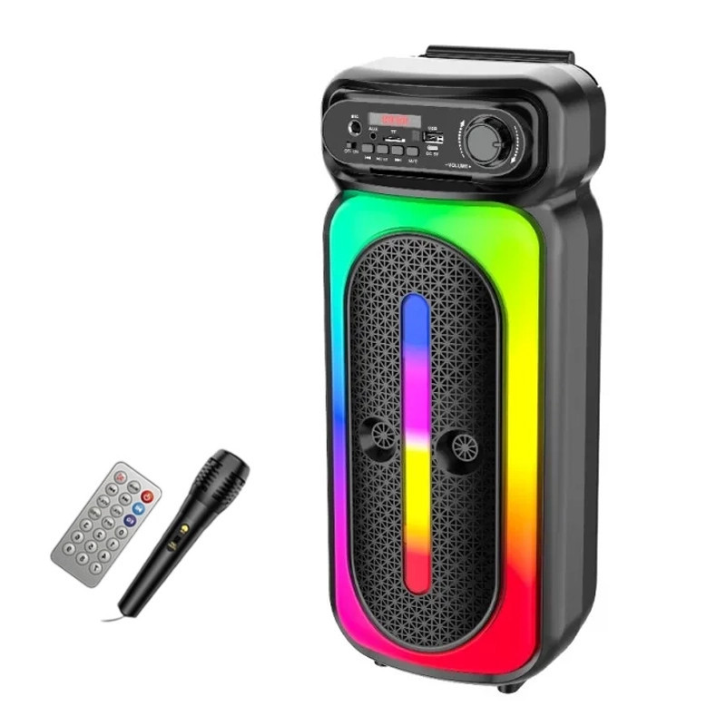Haut Parleur Bluetooth SING-E ZQS-4272 RGB avec Microphone - Noir
