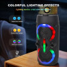 Haut Parleur Bluetooth SING-E ZQS-4292 RGB avec Microphone - Noir
