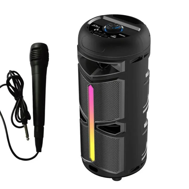Haut Parleur Bluetooth SING-E ZQS-4293 RGB avec Microphone - Noir