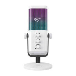 Microphone Gaming HAVIT GK65 - RGB - Blanc