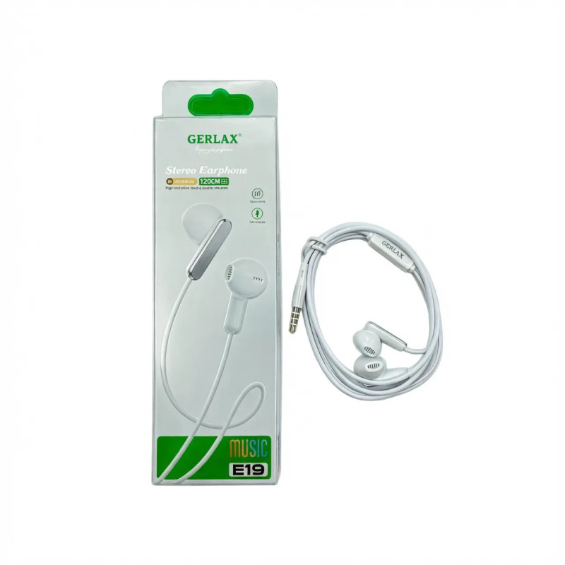 Ecouteur avec Micro GERLAX E19 - Blanc