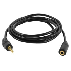 Rallonge Jack Male vers Jack Femelle 1.5m - Noir