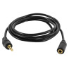 Rallonge Jack Male vers Jack Femelle 1.5m - Noir