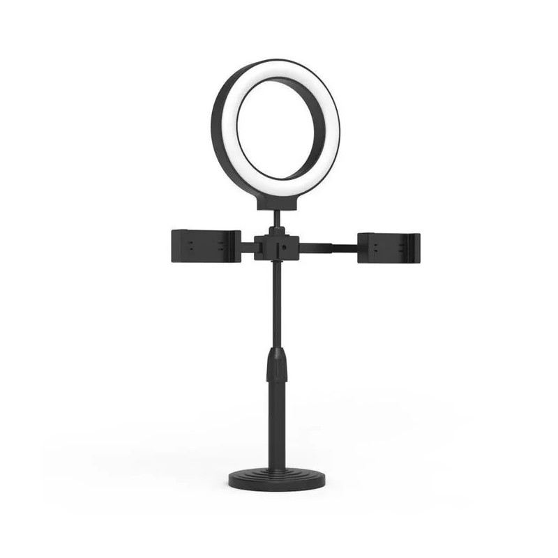 Ring Light 6" avec Trépied et Double Support Smartphone