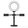 Ring Light 6" avec Trépied et Double Support Smartphone