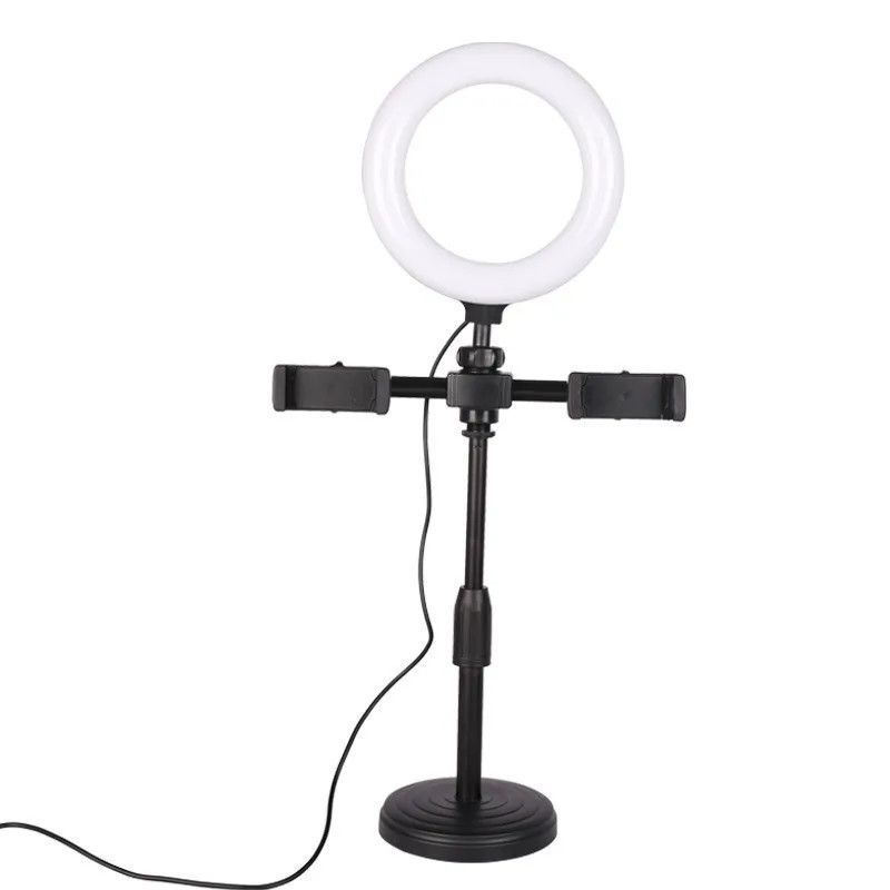 Ring Light 6" avec Trépied et Double Support Smartphone