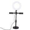 Ring Light 6" avec Trépied et Double Support Smartphone
