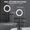 Ring Light 6" avec Trépied et Double Support Smartphone