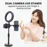 Ring Light 6" avec Trépied et Double Support Smartphone