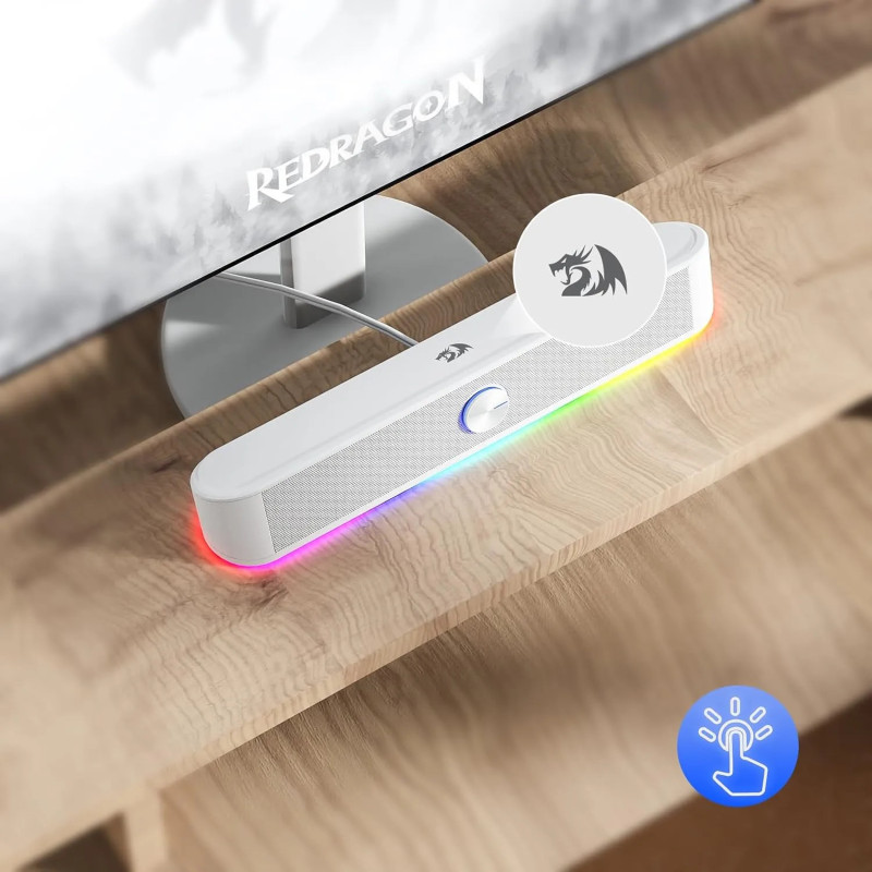 Barre de Son Gaming REDRAGON ADIEMUS RGB GS560 - Blanc