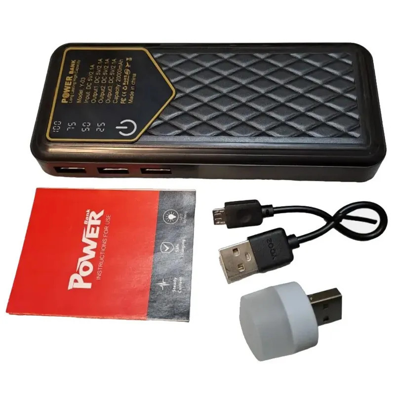 Power Bank Y03 20000 mAh - Noir