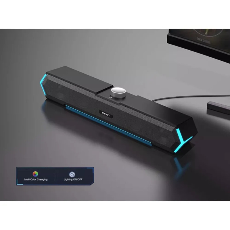 Barre de Son USB HAVIT M19 LED - Noir