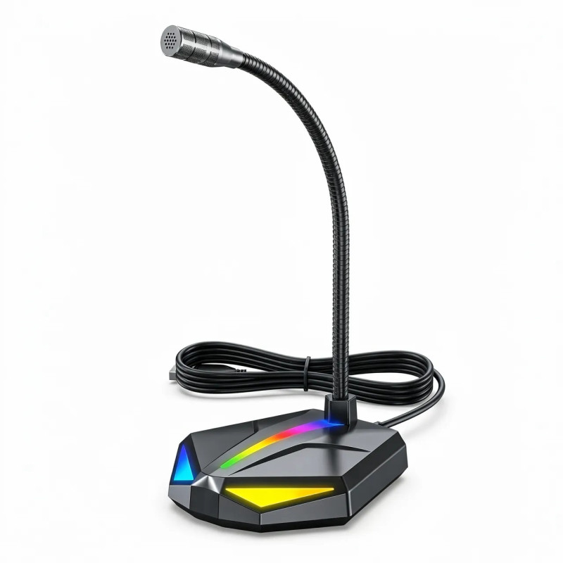 Microphone Gaming USB H1 - RGB - Noir