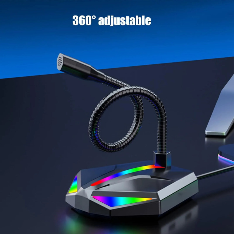 Microphone Gaming USB H1 - RGB - Noir