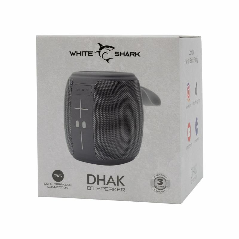 Haut Parleur Bluetooth WHITE SHARK DHAK GBT-888 - Gris