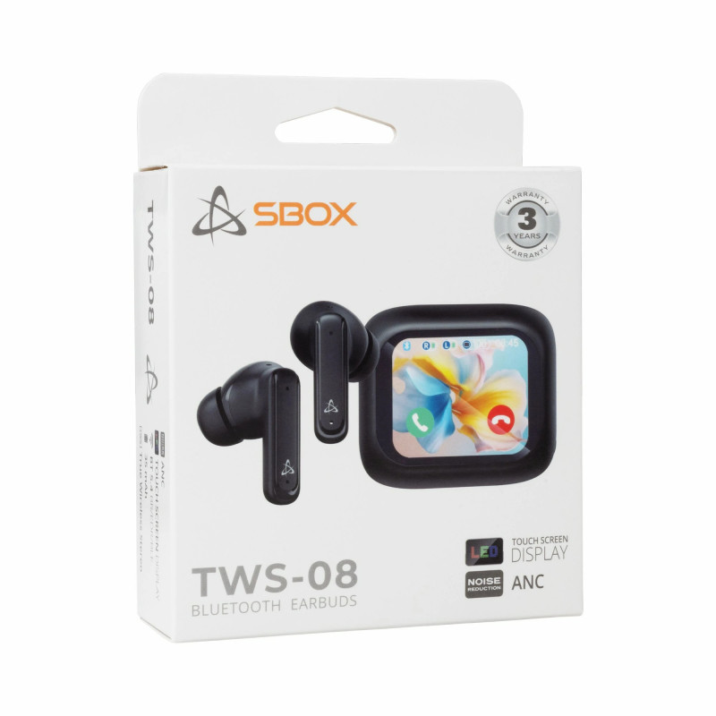 Ecouteur Bluetooth SBOX EB-TWS08 ANC - Noir