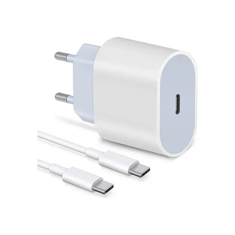 Chargeur USB-C 25W avec Cable CH-21C - Blanc