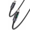 Cable USB-C 120W 1m XF-191 avec Affichage Numérique - Noir