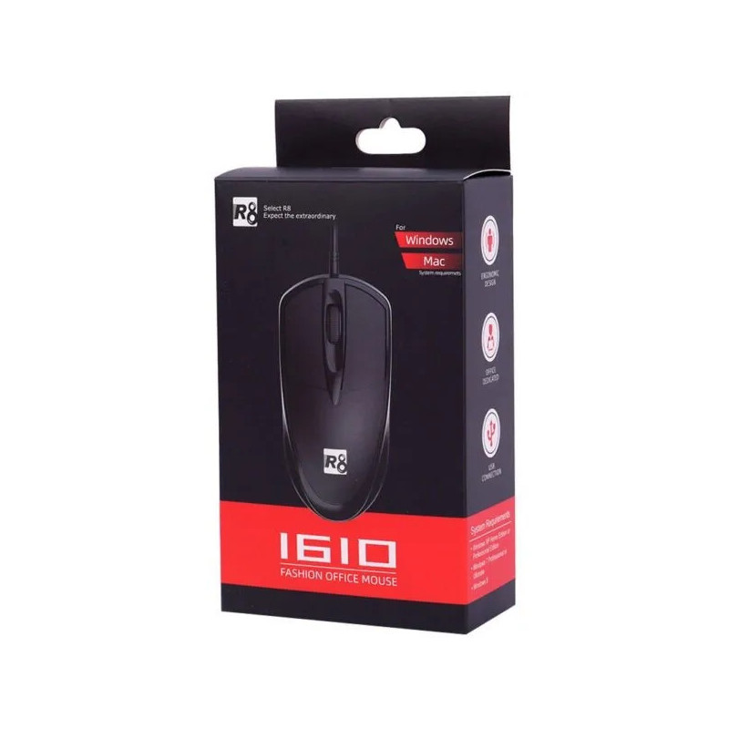 Souris USB R8 1610 - Noir
