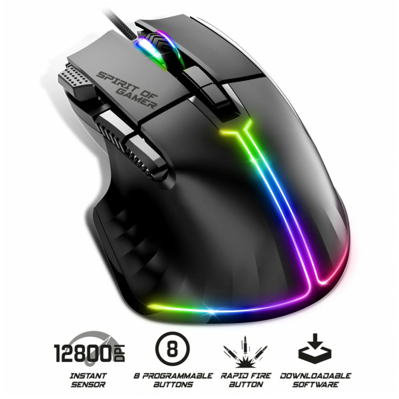 Souris Gaming SPIRIT OF GAMER PRO-M5 RGB - Noir