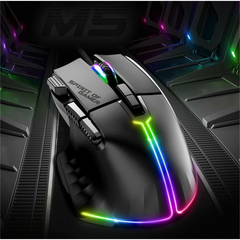 Souris Gaming SPIRIT OF GAMER PRO-M5 RGB - Noir
