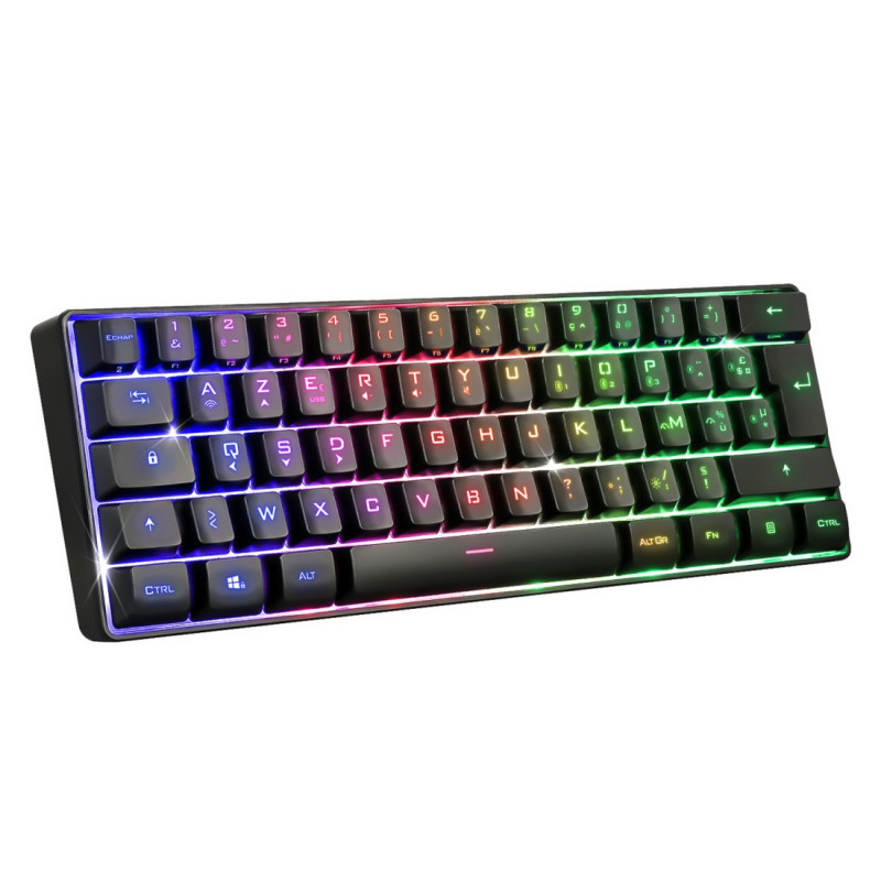 Clavier sans Fil / Bluetooth SPIRIT OF GAMER ELITE-K50 TKL RGB - Noir