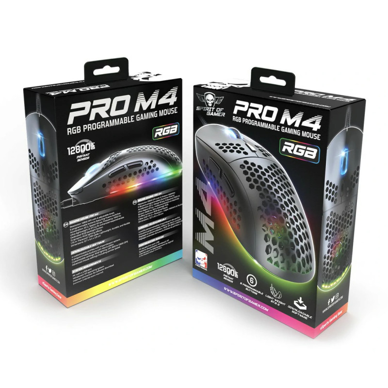 Souris Gaming SPIRIT OF GAMER PRO-M4 ULTRA LIGHT - Noir