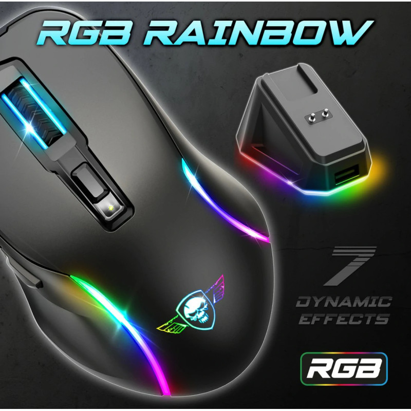 Souris Gaming sans Fil SPIRIT OF GAMER ELITE M50 DARK - Noir