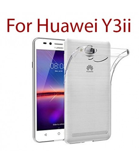 Huawei Y3ii - Etui en Silicone Transparent