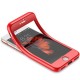 iPhone 7 - Etui en Silicone 360° Avant Rouge Arrière Transparent