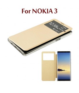 NOKIA 3 - Flip Cover S View - Gold