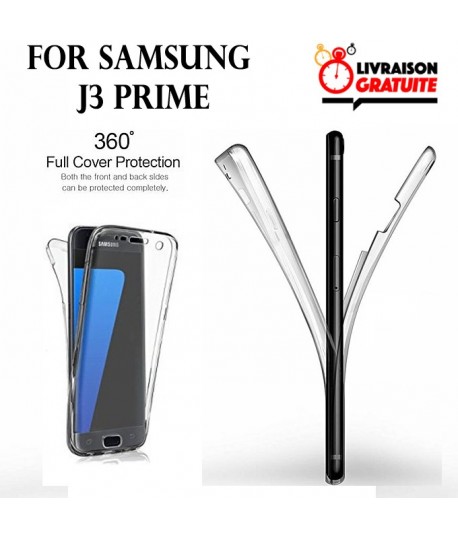 Samsung J3 Prime - Etui Transparent 360° Avant et Arrière