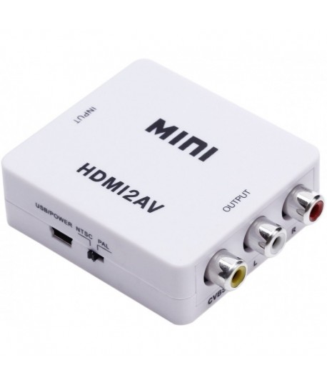 Tbest Adaptateur vidéo Pour HDMI vers AV RCA 1080P HD Convertisseur Câble  Adaptateur Mâle à Femelle pour TV VCR DVD - Cdiscount Informatique