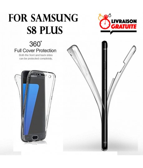 Samsung S8 Plus - Etui Transparent 360° Avant et Arrière